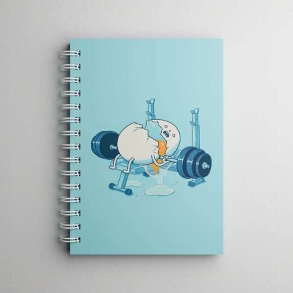 Cracked Egg Bench Press Notebook